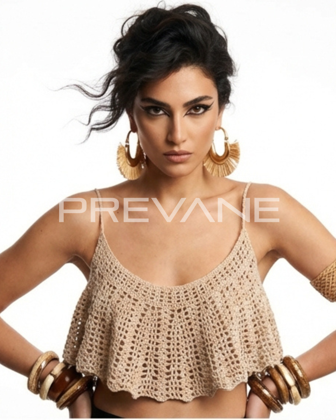 Top "Aria" Crochet – Crop Top Artigianale Fatto a Mano in Italia
