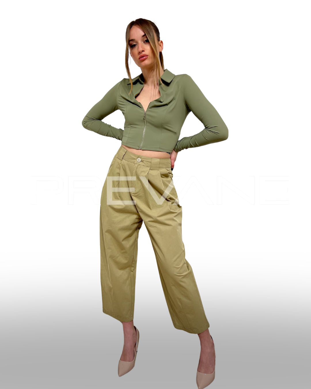 Pantaloni Capri 100% cotone