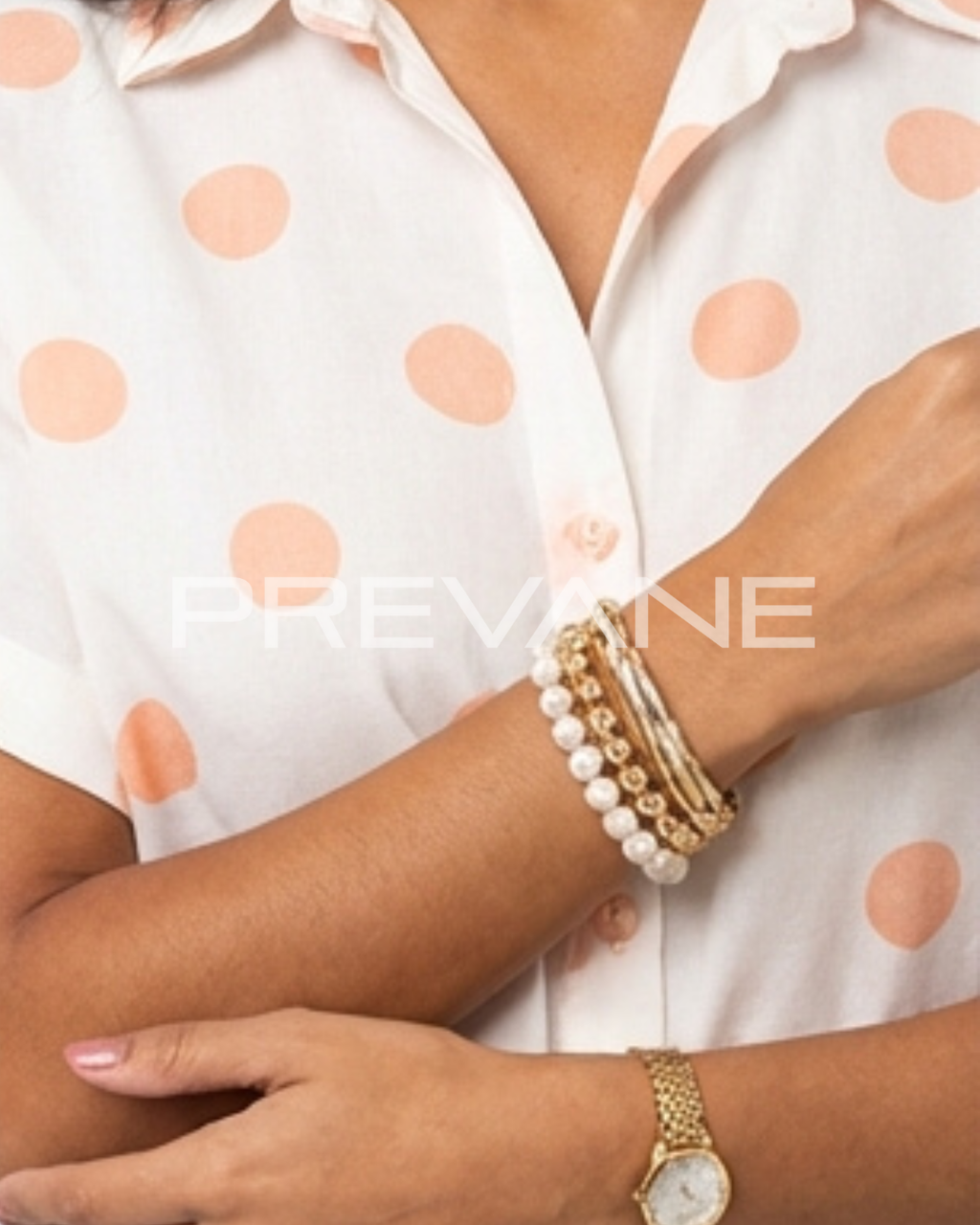 Camicia Oversize a Pois in Cotone
