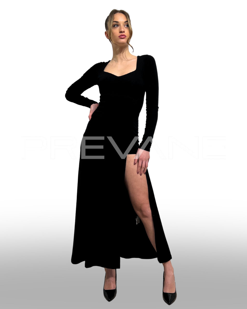 Abito Elegante Lungo Nero