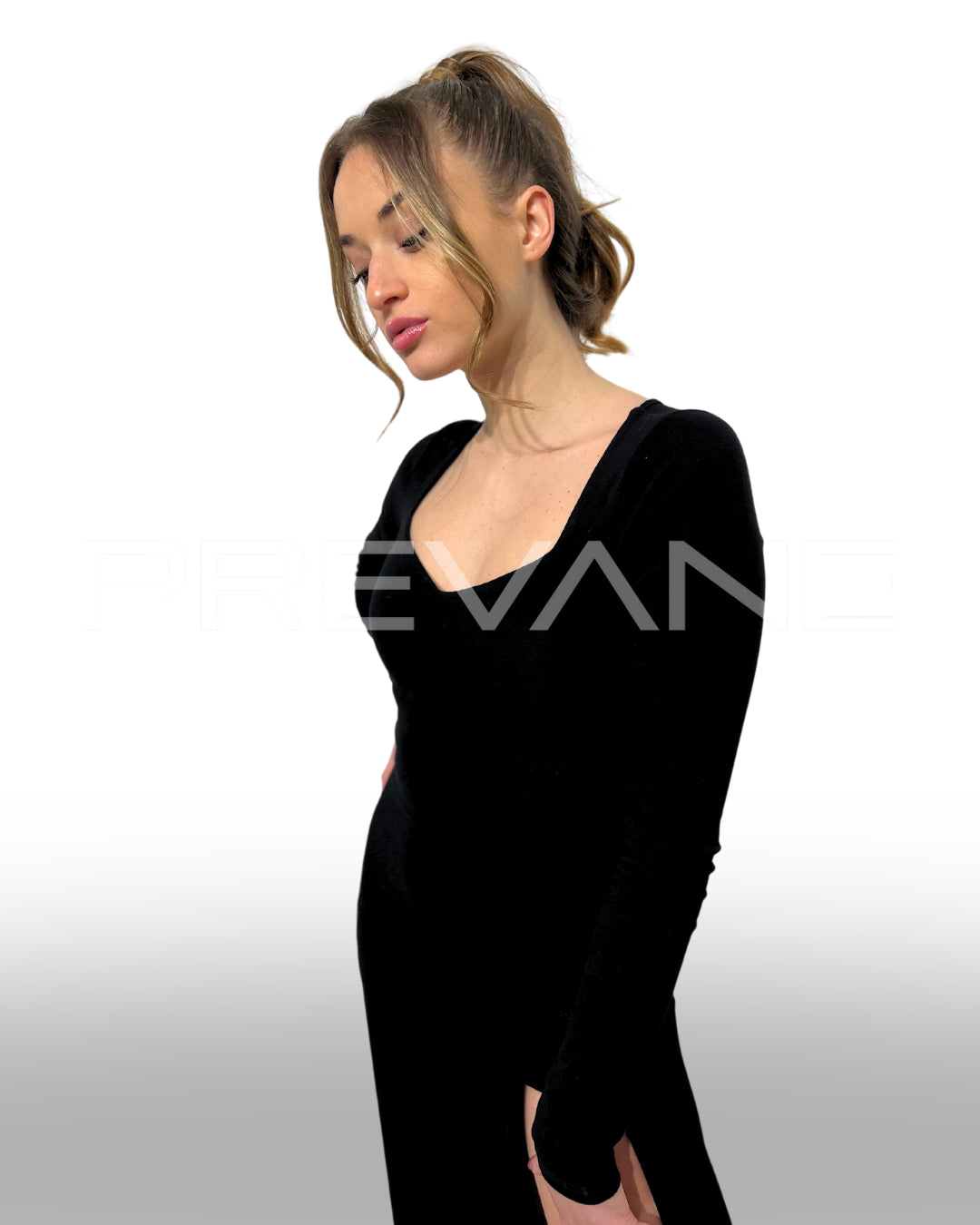 Abito Elegante Lungo Nero