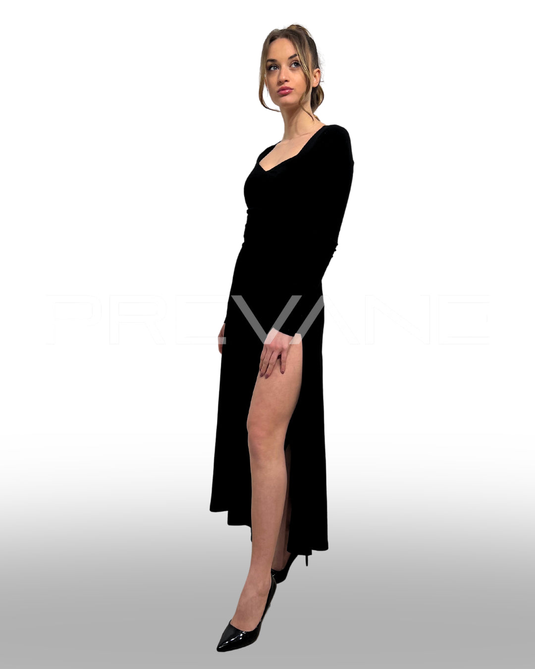 Abito Elegante Lungo Nero