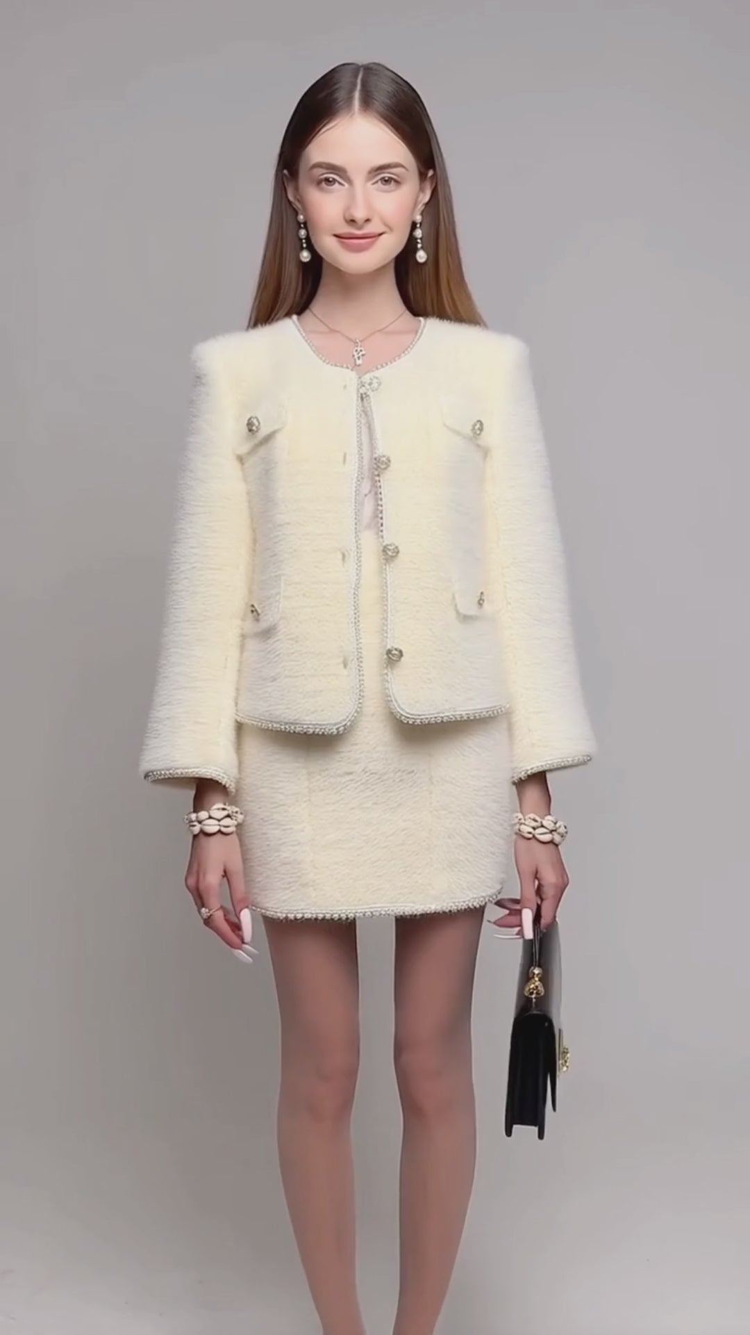 Completo Sartoriale in Bouclé Avorio – Capo Unico PREVANE